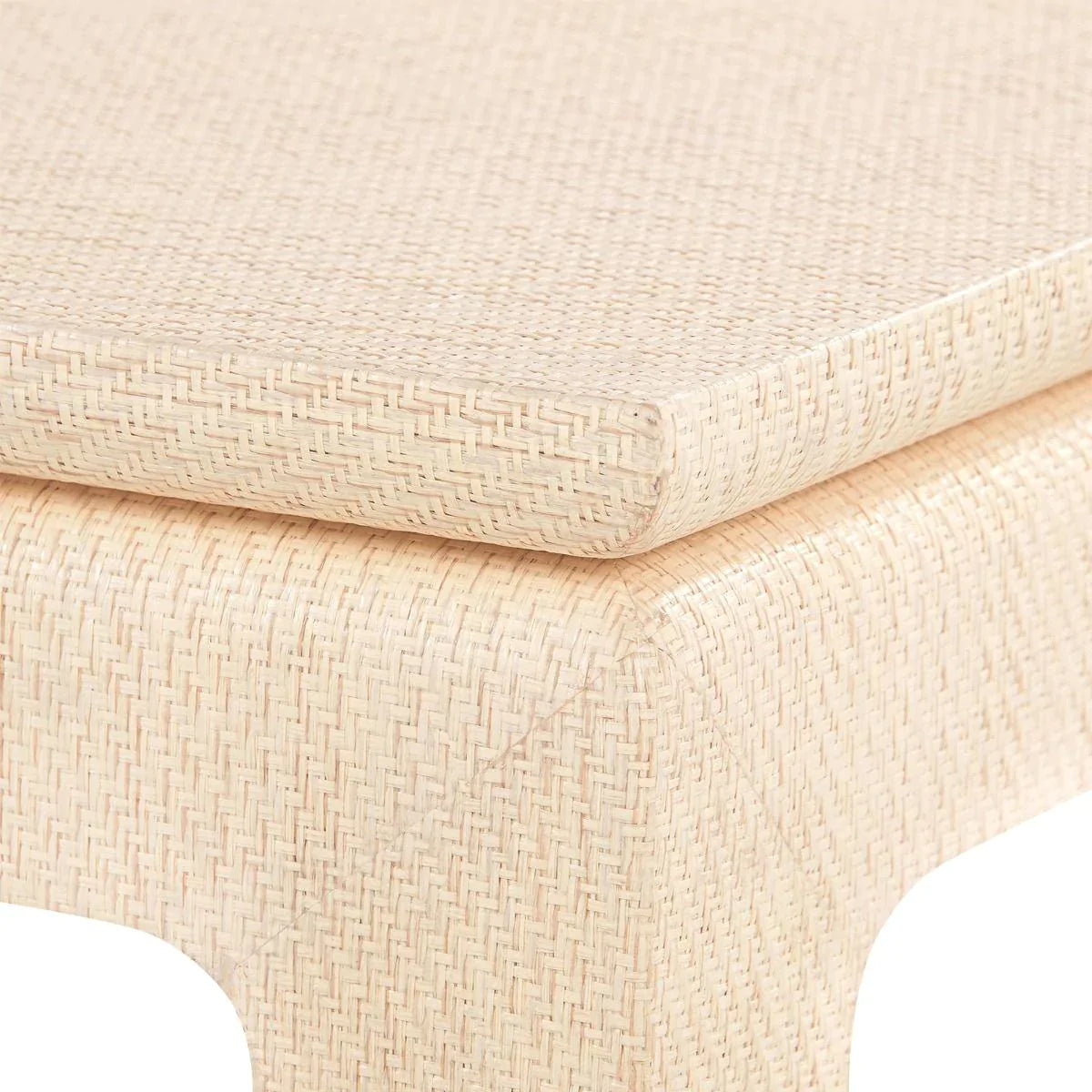 Bethany Large Square Coffee Table in Natural Twill - Modern Living Room Centerpiece for Home Decor