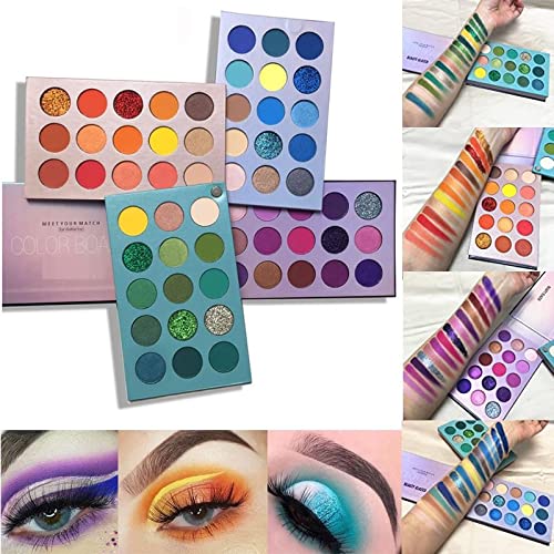 ALVRIO High Pigmented Eyeshadow & Shimmer Palette - 8-Piece Set with 7 Makeup Brushes | Long Lasting, Vibrant Colors for Professional & Everyday Makeup | Perfect for Parties, Weddings & Special Occasions