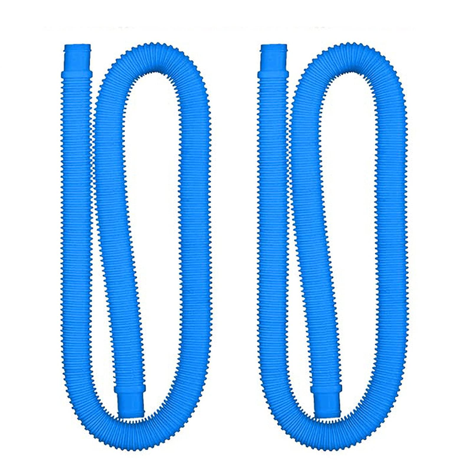 1/2/3pc White Plastic Pool Suction Hose - Durable Water Pipe Tube for Pool Filter Pump Connection, Bathroom Faucet & Swimming Pool Equipment Drain - Perfect for Summer Pool Maintenance & Water Drainage (2PC)