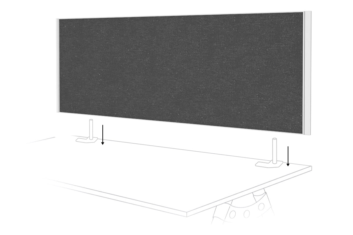 Desk Mounted Privacy Screen - 1400W x 500H - Office & Home Workspace Partition for Computer Monitor Privacy Protection