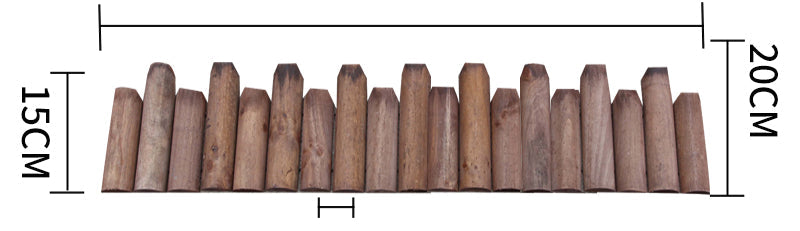 Premium Wooden Pile Fence for Yard & Garden - Natural Rustic Privacy Fence Panels - Outdoor Decorative Fencing for Landscaping, Backyard, and Farmhouse Style
