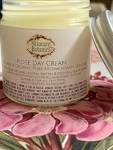 Skincare Botanics Natural & Organic Rose Moisturizer Duo | Pure Rose Day & Night Creams with Plant Botanicals & Essential Oils for Hydration & Anti-Aging | Perfect for Dry Skin & Nighttime Routine