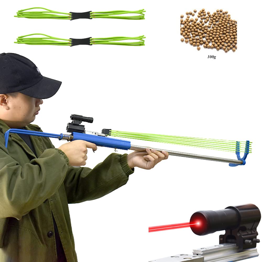 Piaoyu Slingshot Rifle - Classic Blue Edition | Powerful Stainless Steel Hunting Slingshot for Adults | Portable Catapult with Double Safety Device | Perfect for Outdoor Target Practice, Hunting & Survival Training