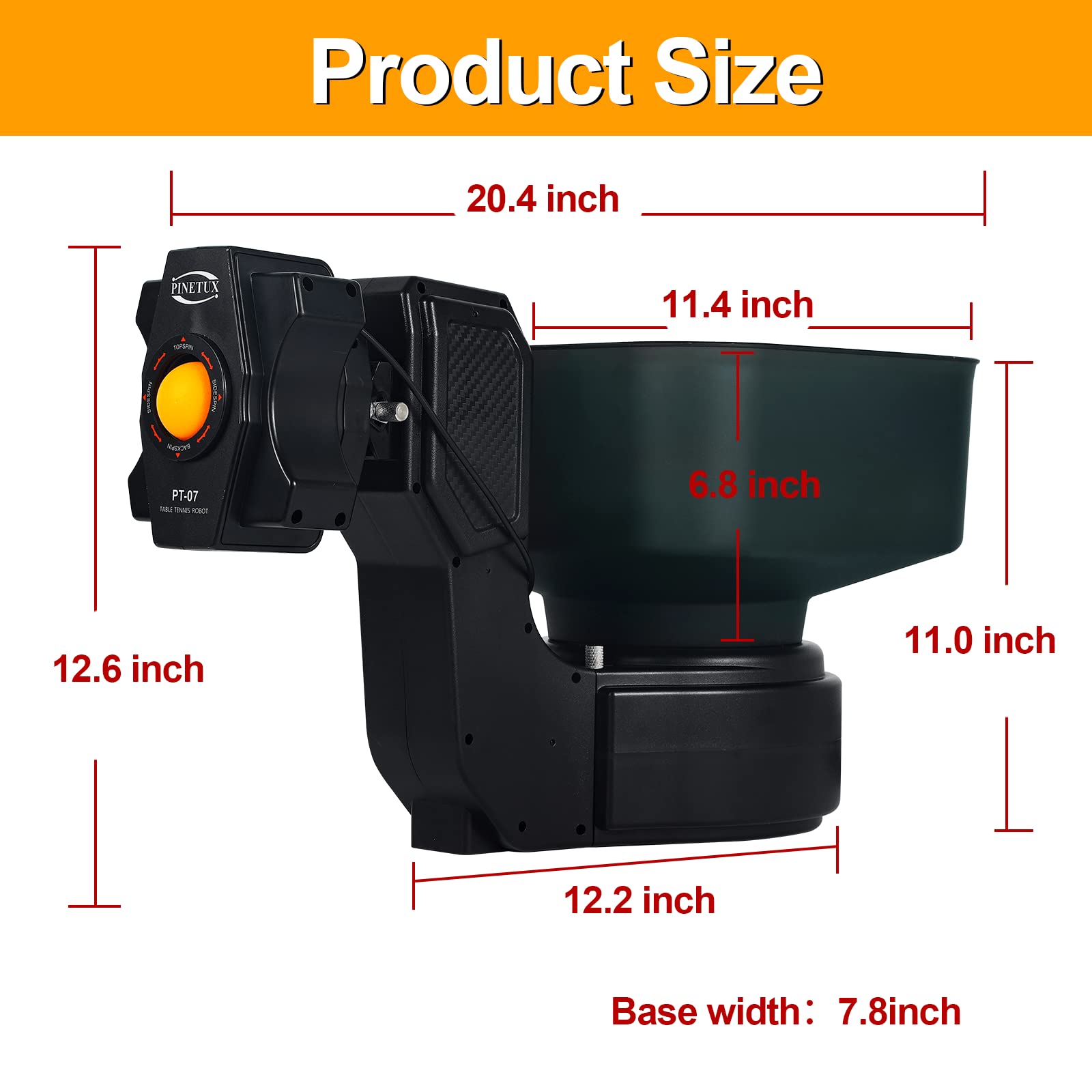 ZXMOTO Automatic Table Tennis Robot - Adjustable Spin, Speed & Frequency for Training | Portable Ping Pong Ball Machine with Custom Landing & Height | Perfect for Indoor/Outdoor Practice & Family Games