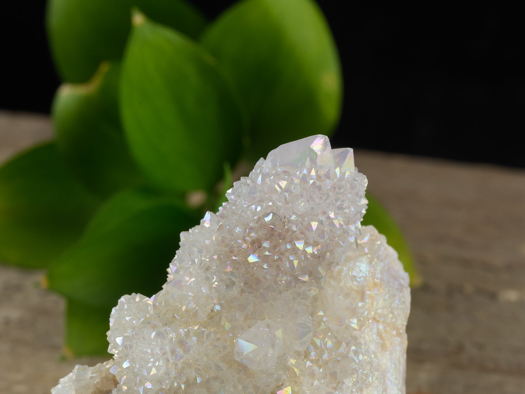 Rainbow Aura Quartz Crystal Cluster - Angel Aura Quartz for Healing, Meditation & Spiritual Growth | Natural Spirit Quartz Decor for Home, Office & Sacred Space (R0420)