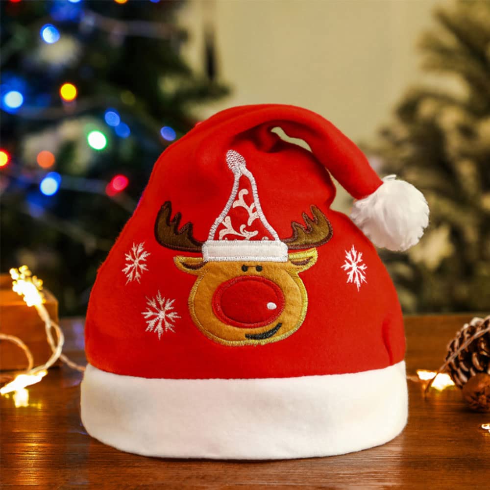 3 Pack Plush Santa Hats - 11.6