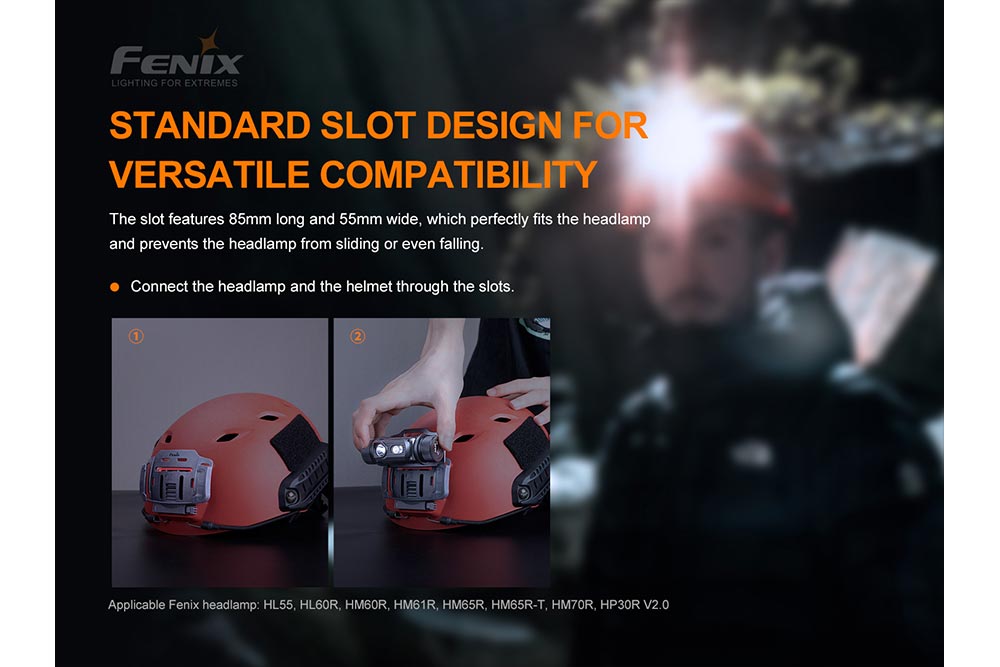 Fenix ALG-04 Headlamp Clip - Adjustable Flashlight Holder for Outdoor Activities, Camping, Hiking, and Night Running - Hands-Free Lighting Solution