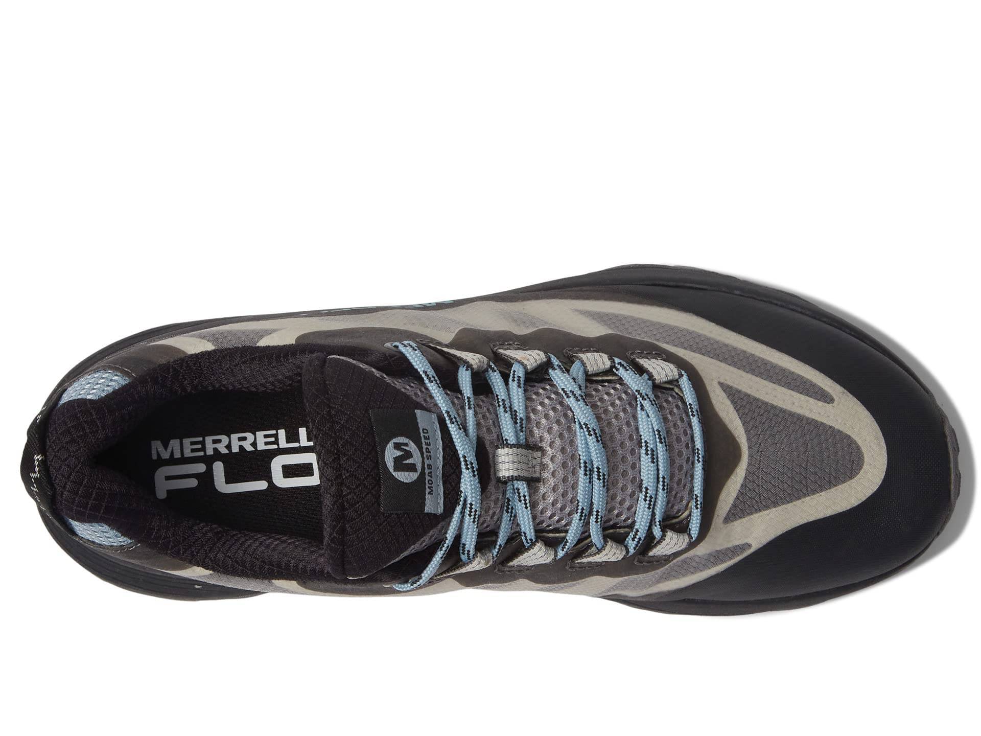 Merrell Moab Speed Women's Hiking Shoes - Breathable Textile Upper with PU Foam Insole & FloatPro Foam™ Midsole - Charcoal/Altitude Size 6.5 M - Perfect for Trail Running, Outdoor Adventures & Daily Wear