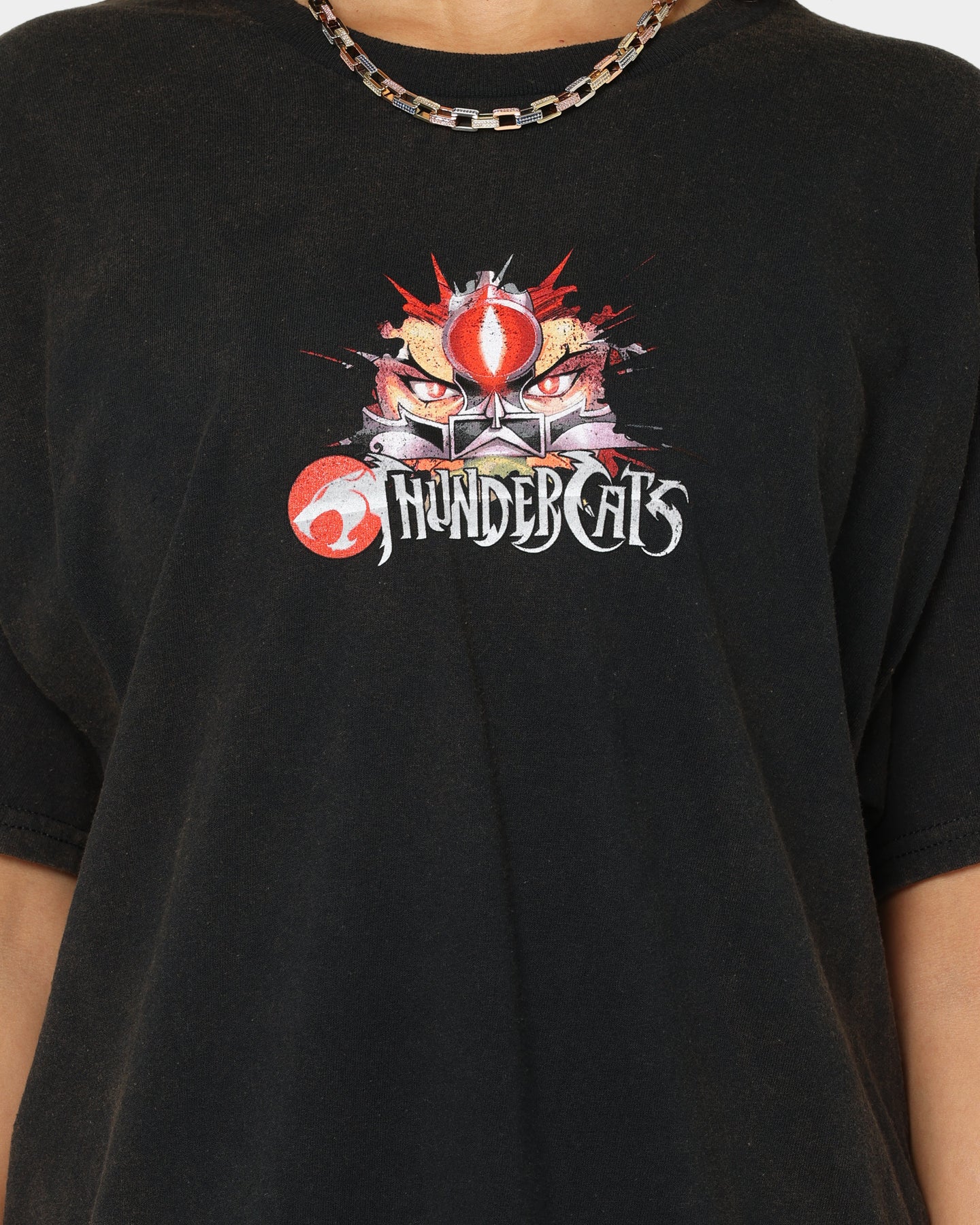 Vintage Thundercats Graphic T-Shirt - Retro Cartoon Tee for Men & Women - Soft Black Washed Cotton - Perfect for Cosplay, Casual Wear & 80s Nostalgia Fans
