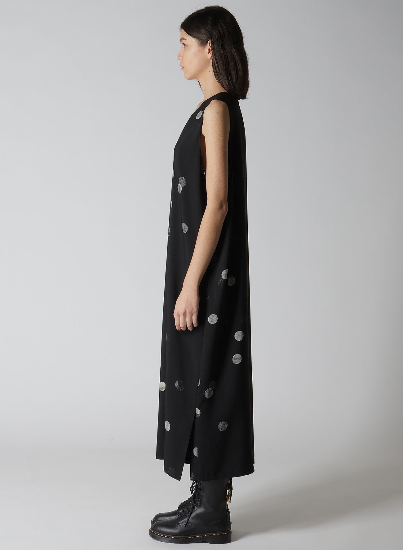 Stylish CU/RY Gabardine Dot Sleeveless Dress for Women - Perfect for Summer Outfits, Office Wear & Casual Occasions