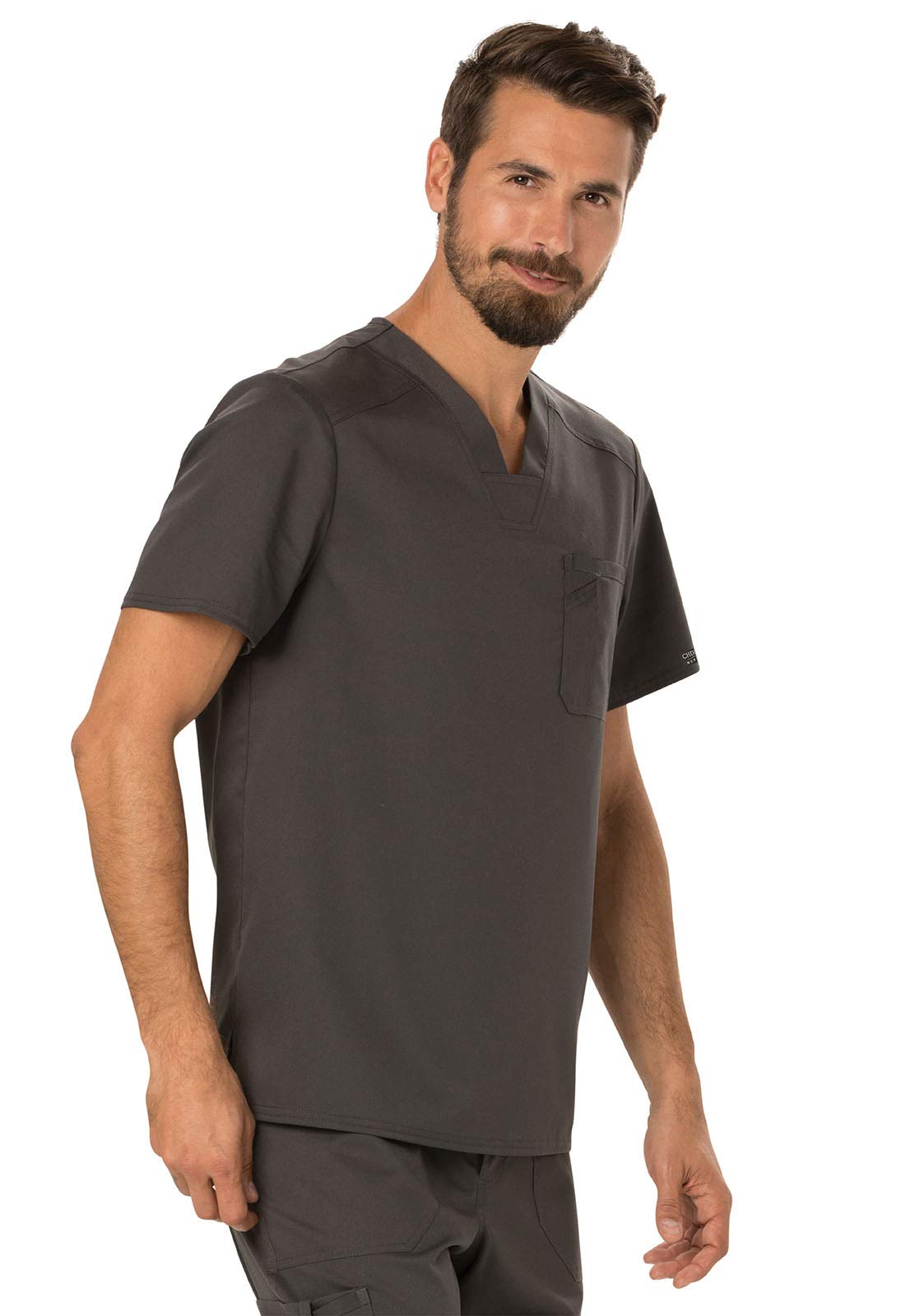 Cherokee Men's Scrubs Top - Comfortable Workwear with Tuckable V-Neck Design WW690 | Perfect for Nurses, Doctors & Healthcare Professionals