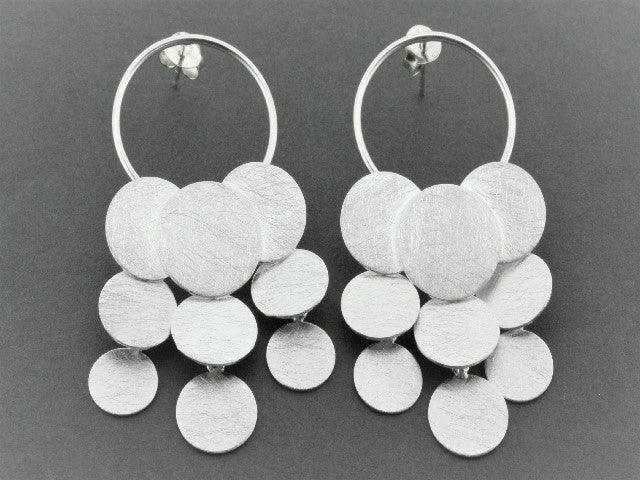 Elegant Rain Circle Chandelier Earrings for Women - Boho Dangle Drop Earrings for Party, Wedding & Evening Wear