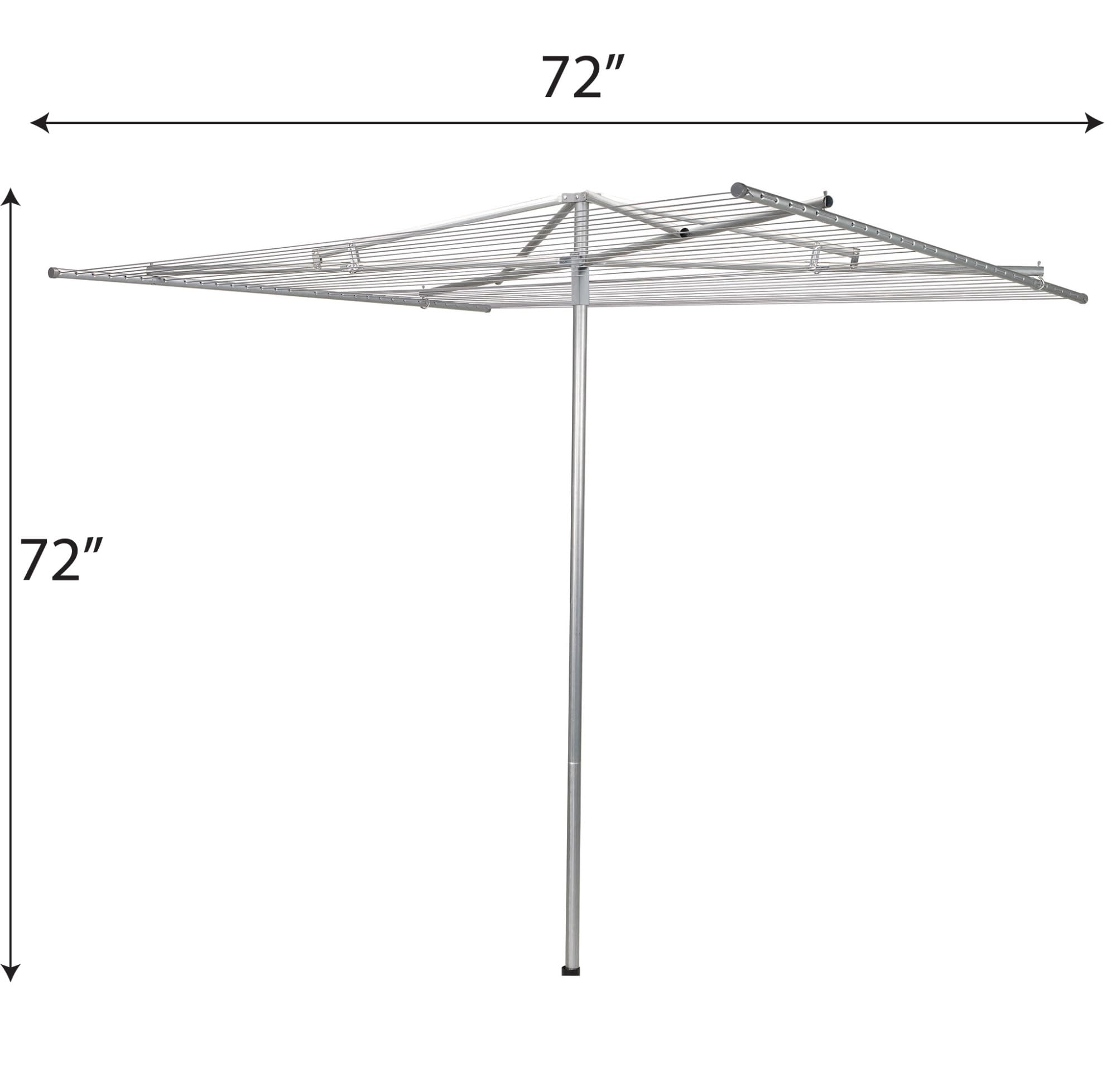 Steel Rotary Outdoor Umbrella Clothes Drying Rack - 30 Lines with 182 ft. Clothesline | Heavy Duty Laundry Rack for Backyard, Patio & Camping | Perfect for Drying Clothes, Towels & Bedding