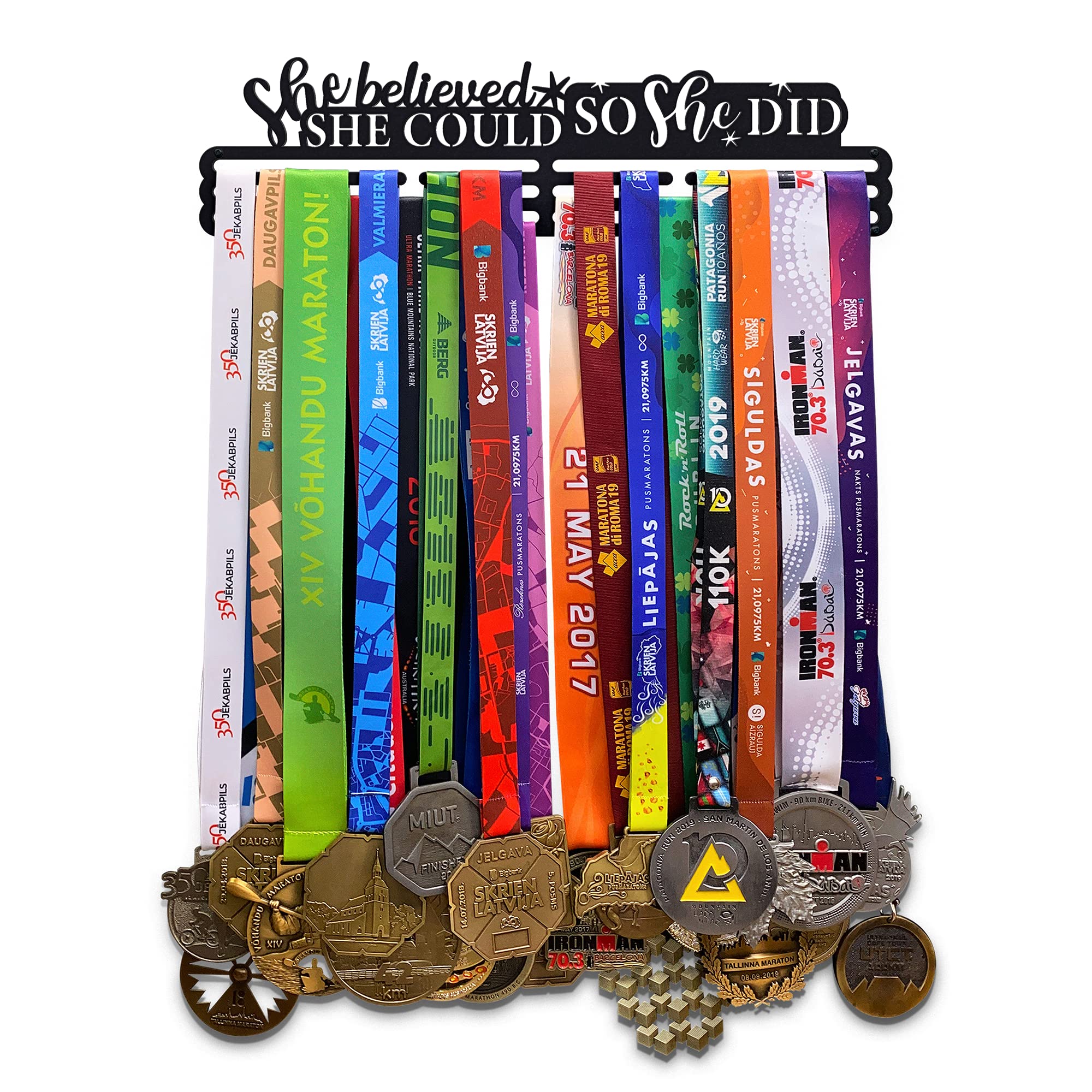 Beast Mode Medal Holder - Heavy Duty Steel Medal Hanger Display Rack for Awards, Medals & Ribbons - Perfect for Sports Trophies, Military Medals & Competition Awards Display