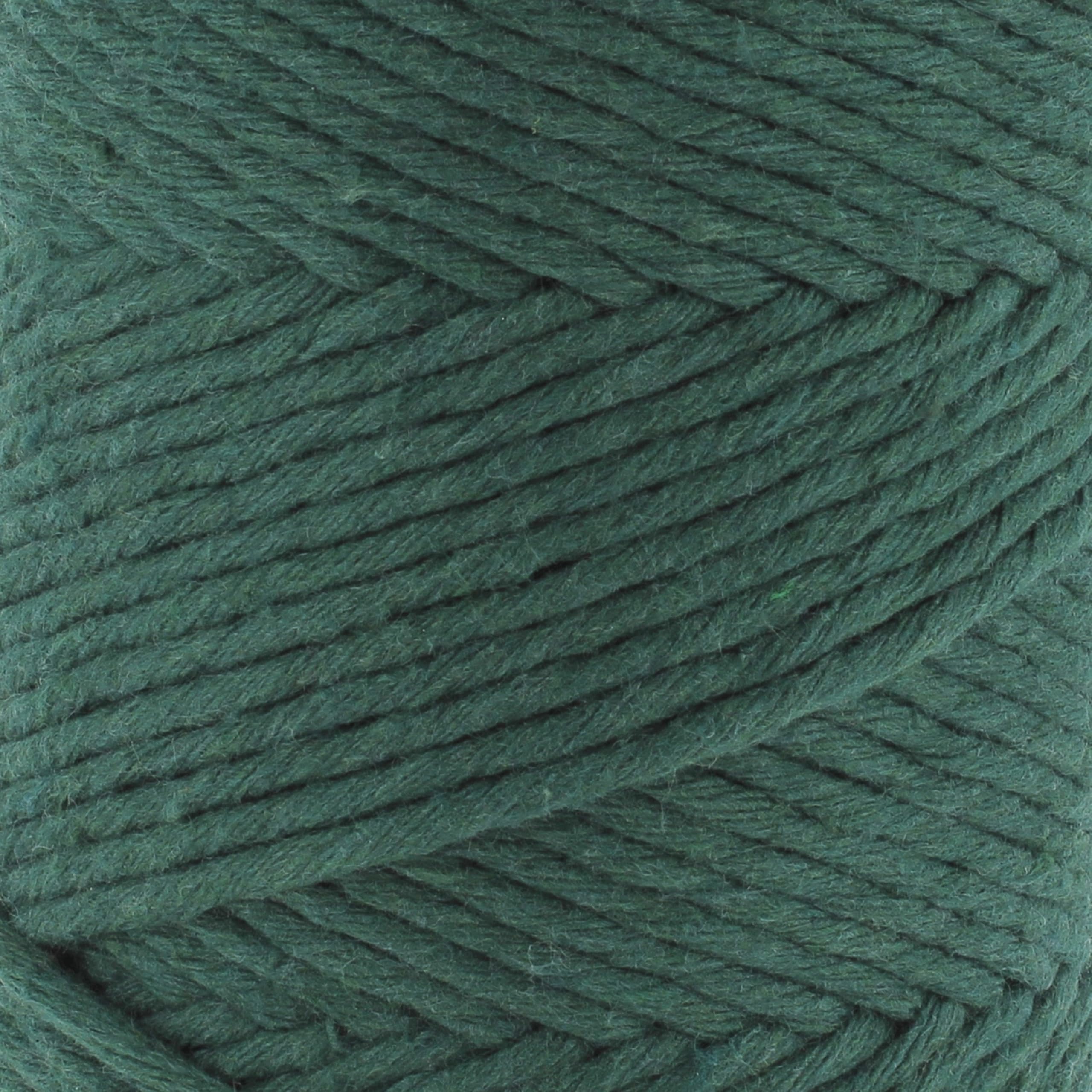 Spesso Chunky Cotton Macrame Yarn for DIY Crafts - Soft Pine Green Rope for Wall Hangings, Plant Hangers & Home Decor (SPESSOCH-804)