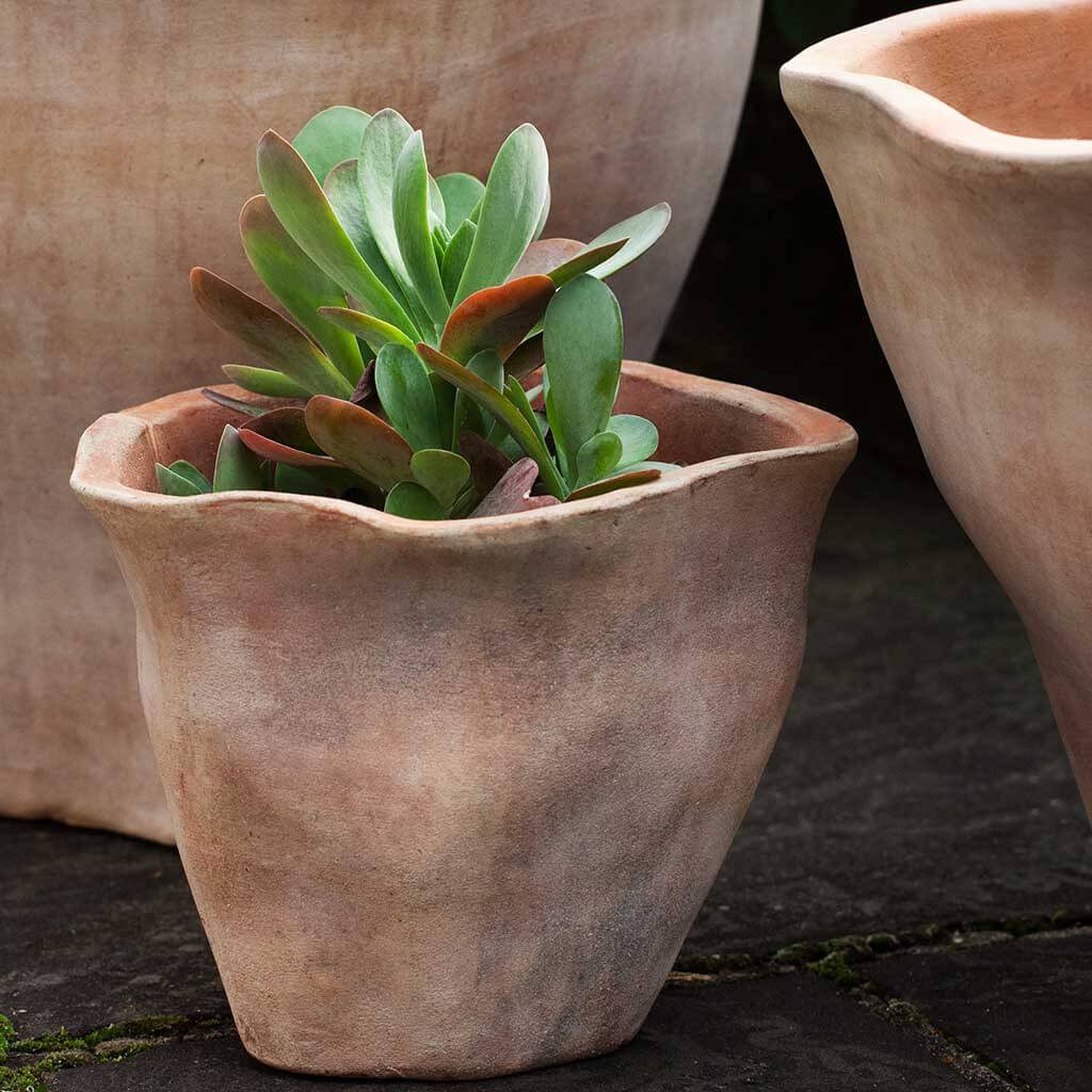 Campania International Terra Cotta Fox Glove Planter Set of 3 - Perfect for Indoor & Outdoor Garden Decor, Patio, and Home Plant Display