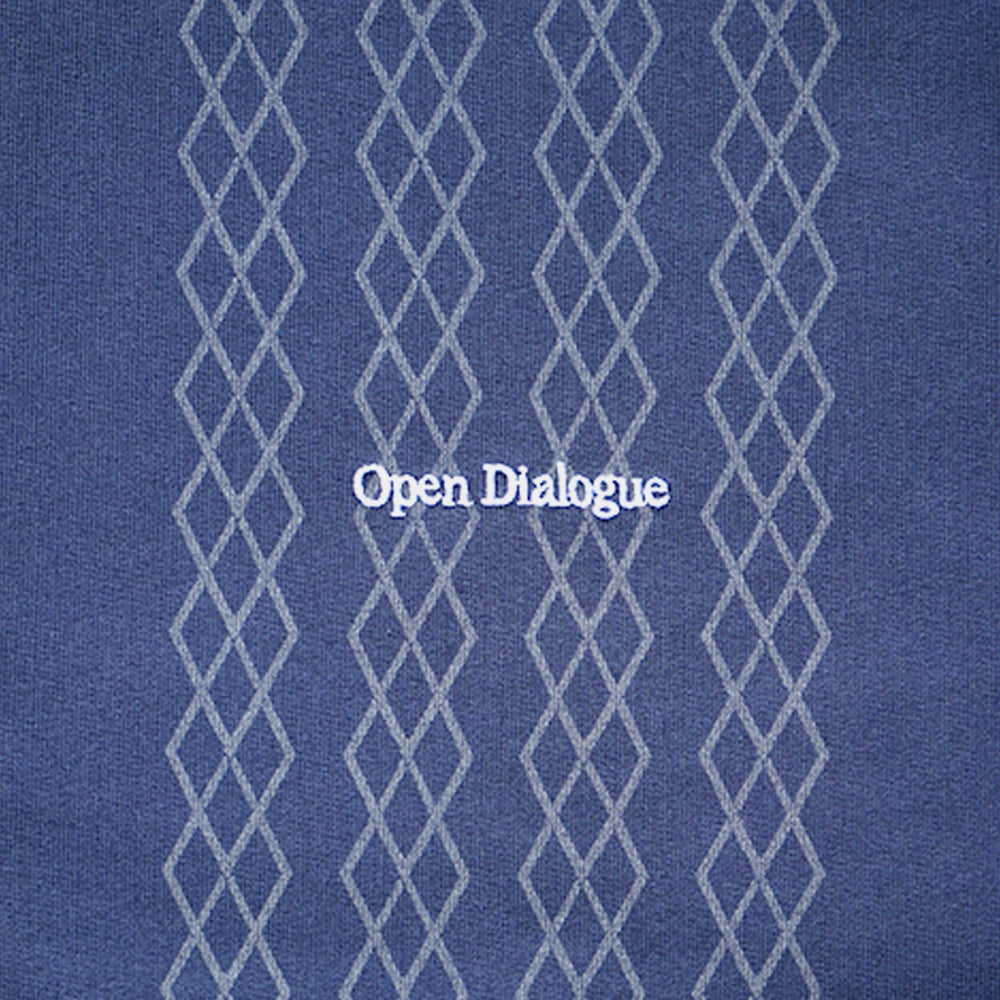 Open Dialogue Laser Printed Pattern Sweatshirt - Blue | Trendy Graphic Hoodie for Casual Wear & Street Style