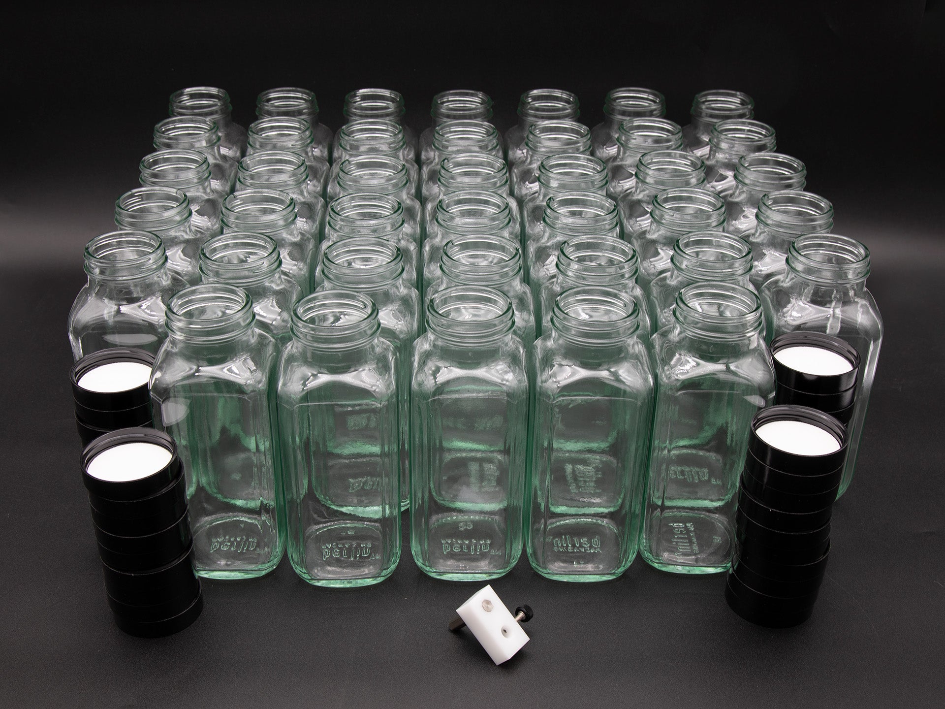 Premium Glass Collection Bottles - 40 Pack (480 mL Each) - Ideal for DIY Crafts, Essential Oil Storage, and Home Organization