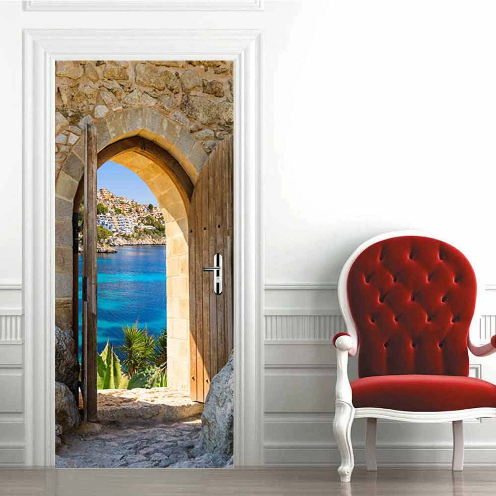 LILYXIN 3D Self-Adhesive Wall Stickers - Waterproof Removable PVC Wall Decals for Doors, Wooden Doors, Bedroom & Office Decor (30.3