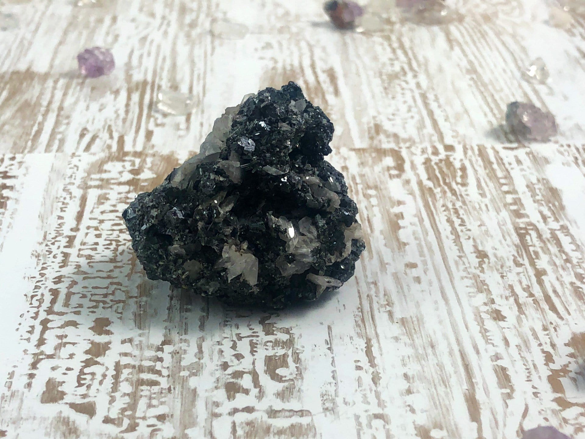 Natural Bulgarian Galena and Calcite Mineral Specimen - Rare Crystal Collection for Home Decor, Geology Study & Gift Ideas