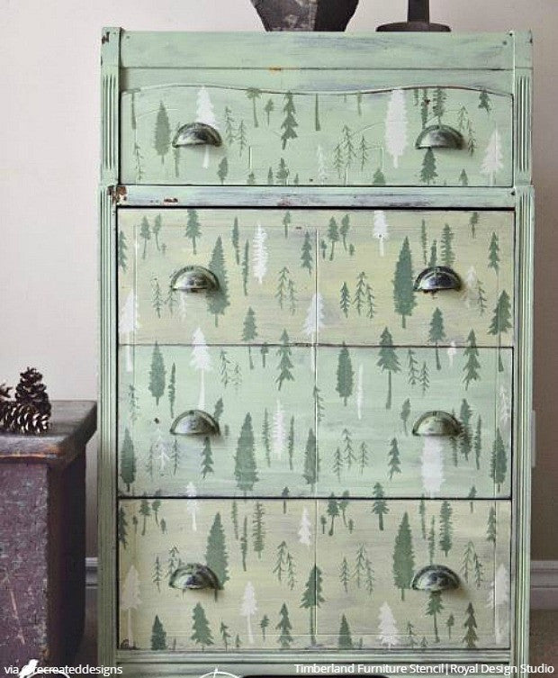 Timberland Bonnie Christine Furniture Stencil - Reusable DIY Wood Painting Template for Home Decor & Crafts | Perfect for Cabinets, Tables, and DIY Projects