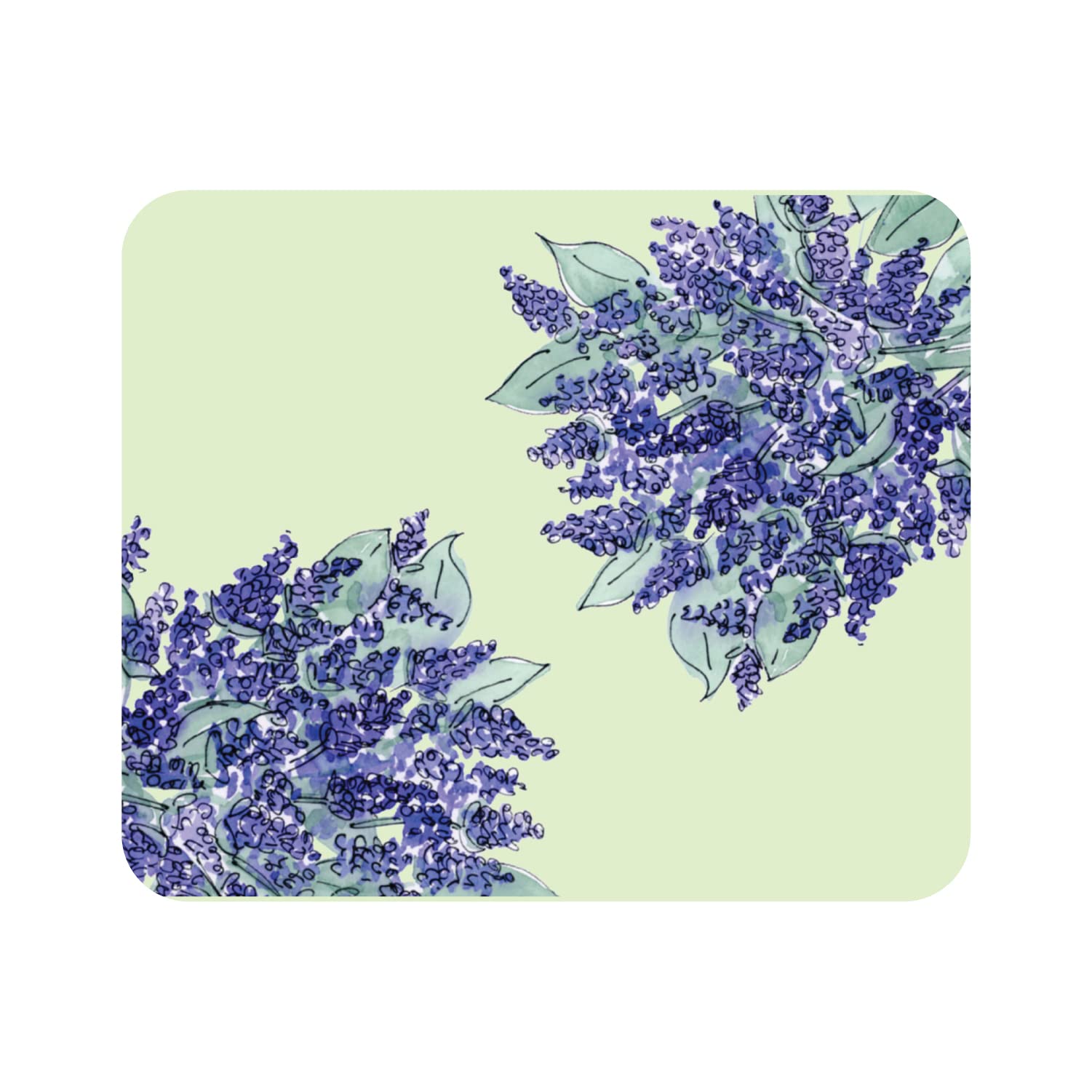OTM Essentials Fabric Mouse Pad with Lavender in Bloom Floral Design - Soft & Durable for Office, Gaming, and Home Workspace