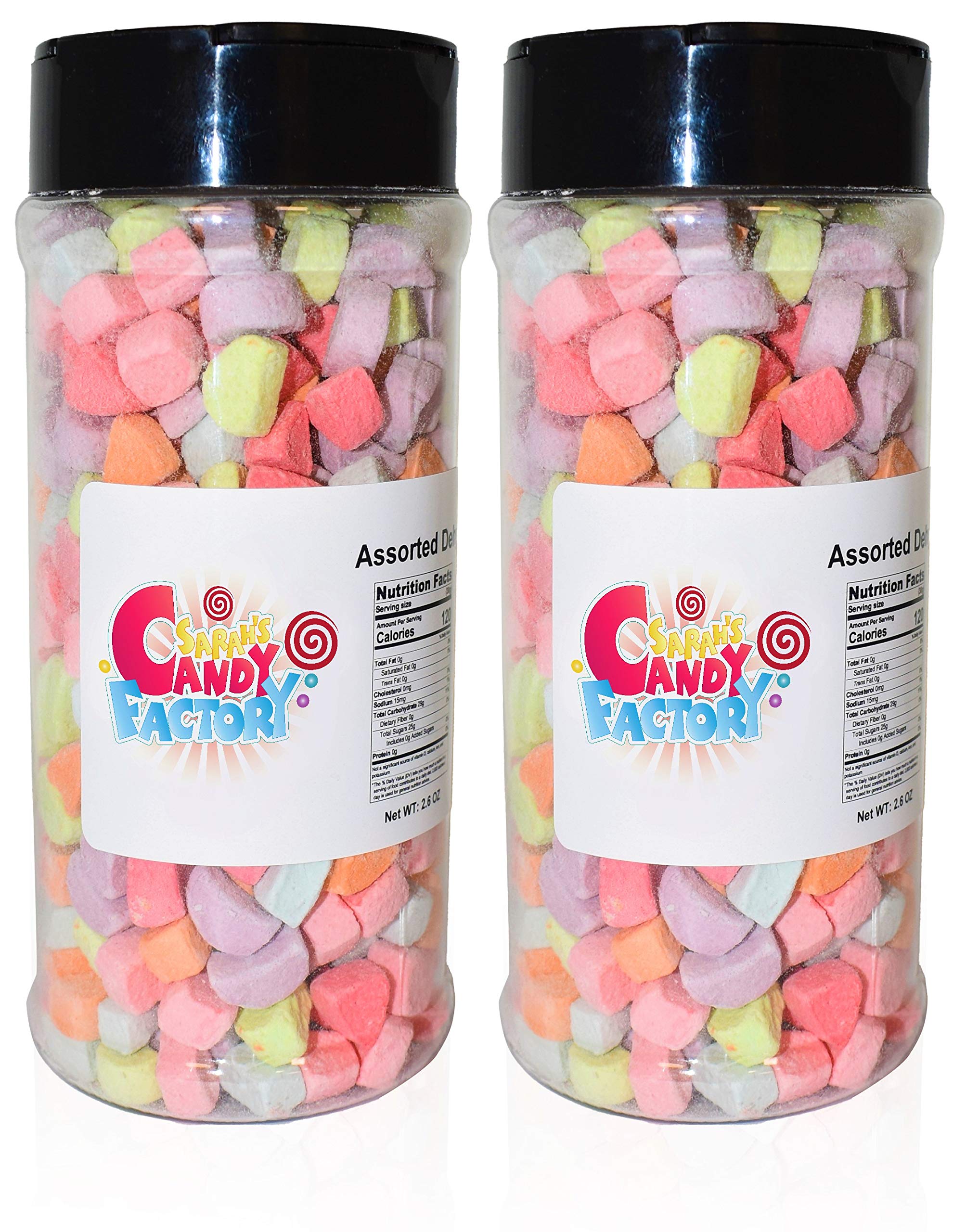 Sarah's Candy Factory Dehydrated Marshmallows Variety Pack - Vanilla Flavored Mini Marshmallow Bits in Resealable Jar - Perfect for Hot Cocoa, Baking, Desserts & Party Favors