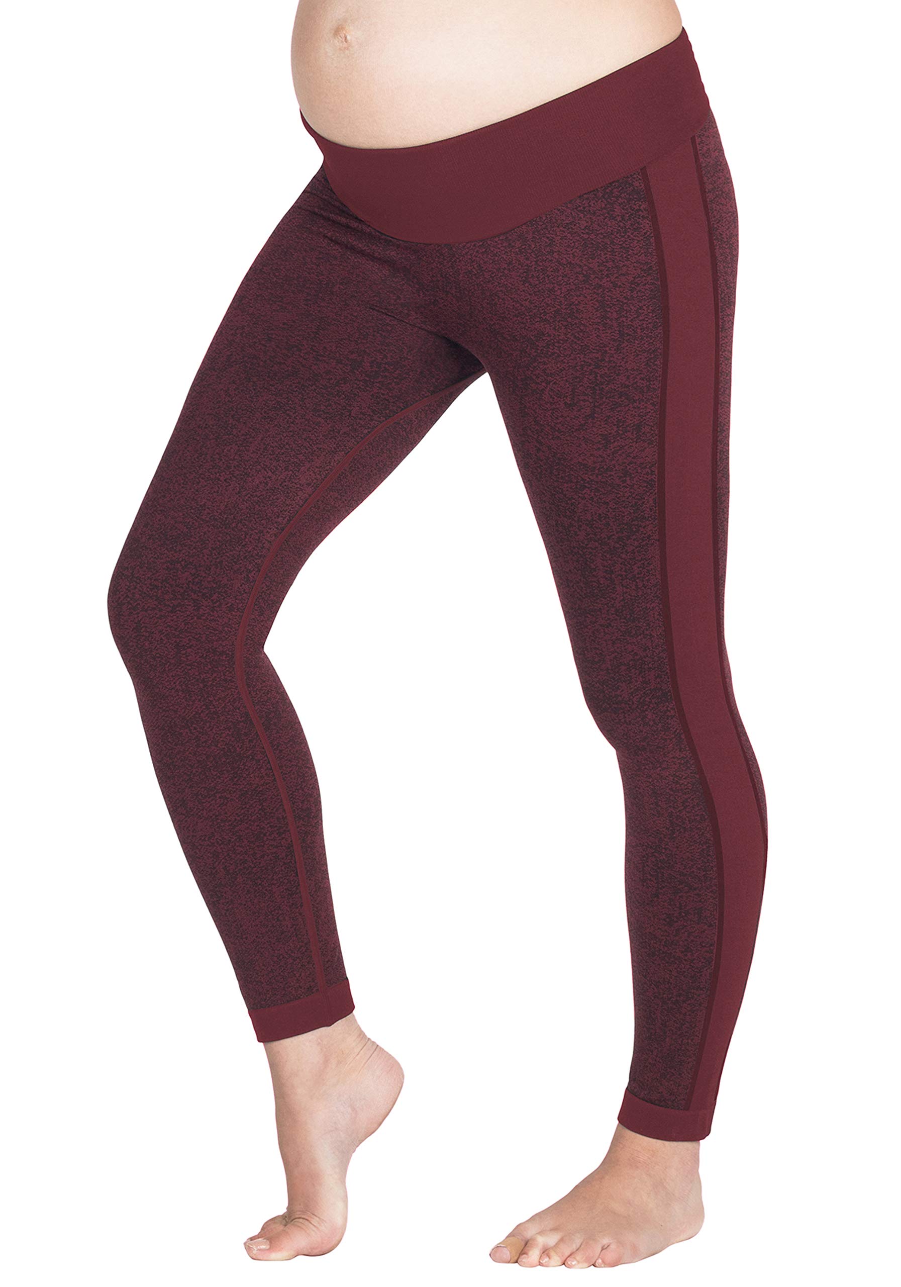 Active Seamless Maternity Leggings - High Waisted Over The Belly Support for Pregnancy - Ella - Perfect for Yoga, Workouts, and Everyday Comfort
