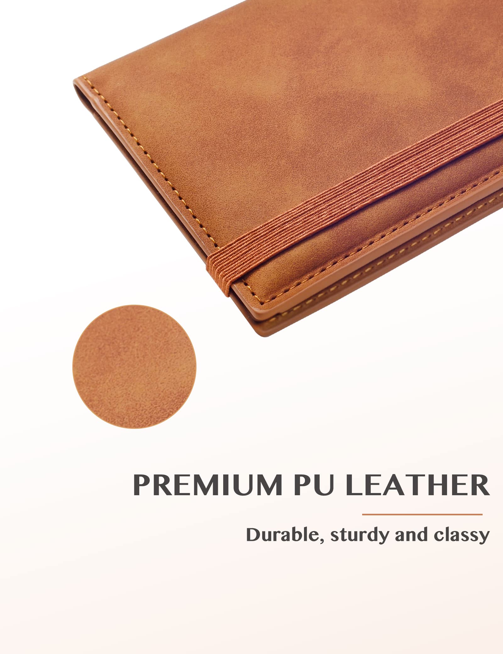 Premium PU Leather Checkbook Cover for Women & Men - RFID Blocking Zreal Checkbook Holder for Personal Checks with Top & Side Tear Duplicate Checks (Brown) | Ideal for Banking, Bill Payments & Financial Organization