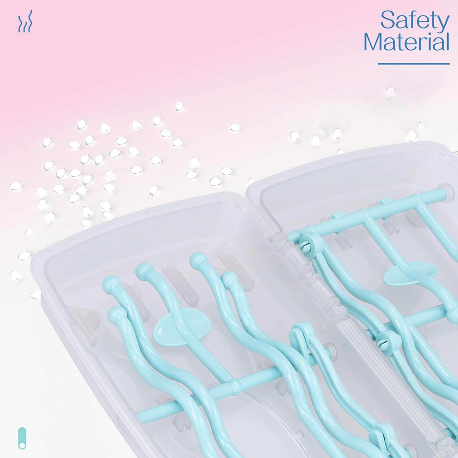 Portable Baby Bottle Drying Rack - Collapsible Travel Bottle Holder for Breast Pump Parts & Accessories | Compact Vertical Design for On-the-Go Parents | Perfect for Travel, Camping & Nursery Organization