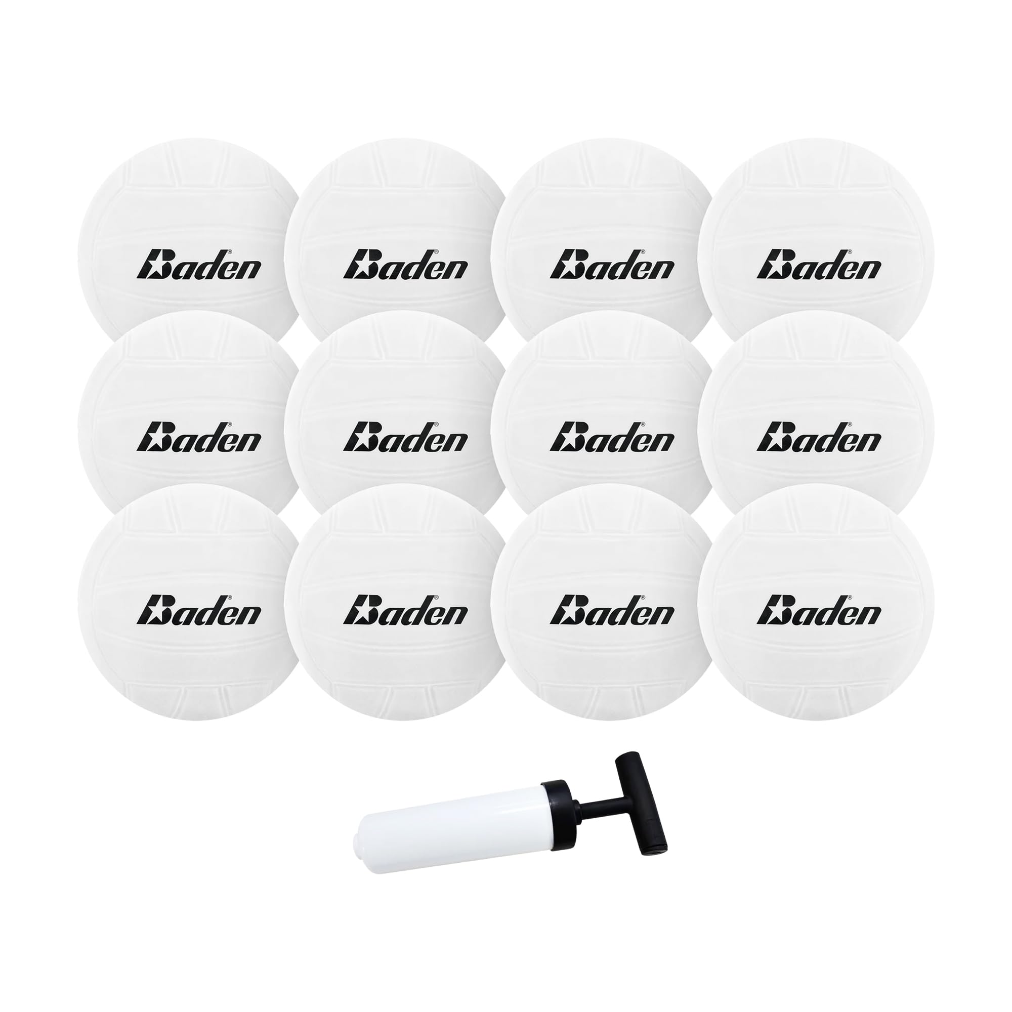 Baden 4 Inch Mini Volleyball 12-Pack with Pump - Perfect for Team Gifts, Awards, Pool Parties & Beach Games | Great for Volleyball Practice, Youth Sports & Summer Activities