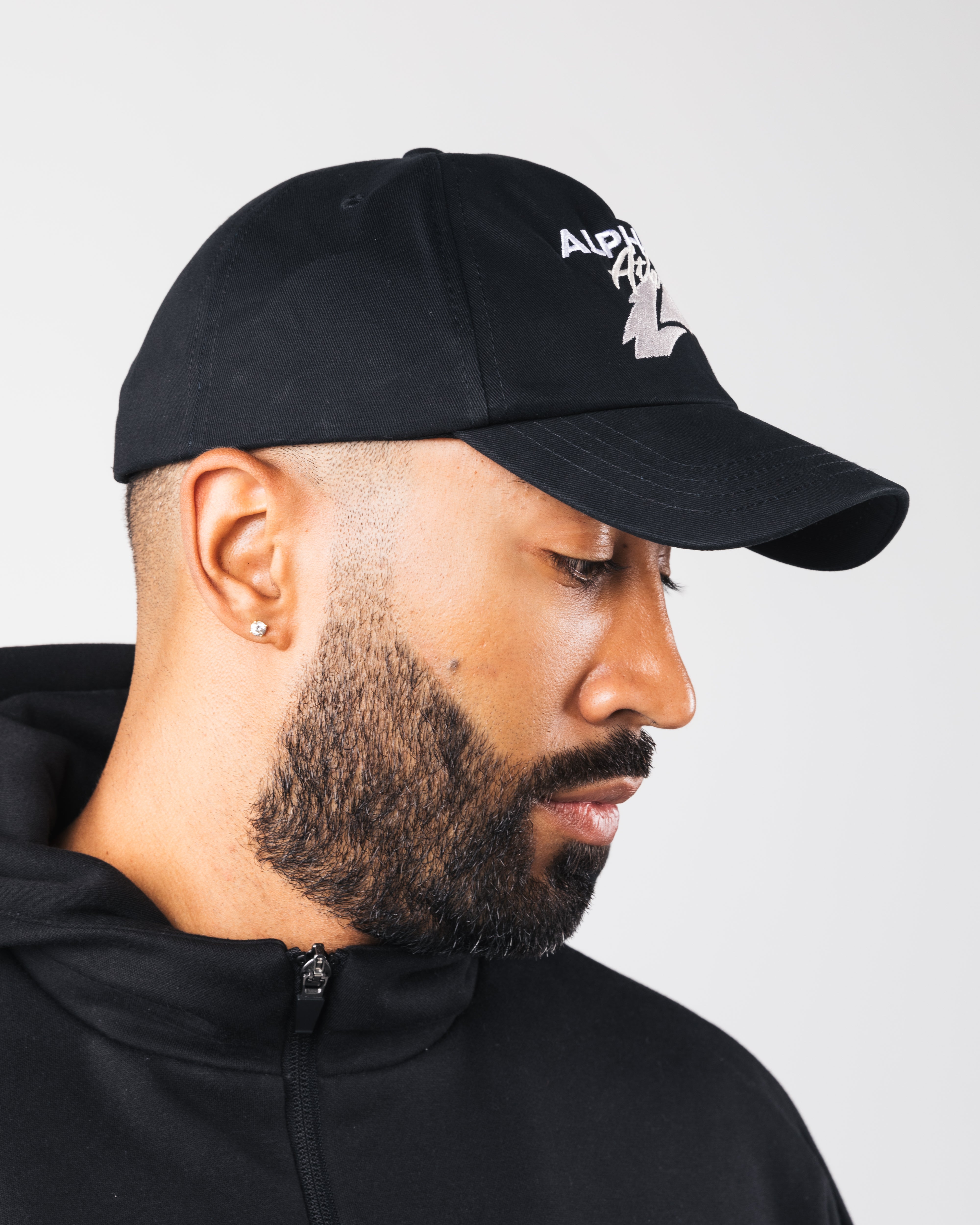 Alphalete Racing Snapback Hat - Black | Adjustable Baseball Cap for Men & Women | Perfect for Running, Gym, and Streetwear Fashion