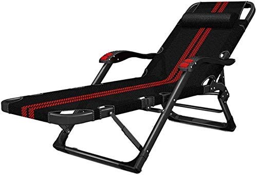 Portable Folding Recliner Chair - Outdoor, Beach, Balcony, Deck & Office Lounge Chair with Adjustable Backrest | Perfect for Camping, Patio Relaxation, Sunbathing & Power Naps