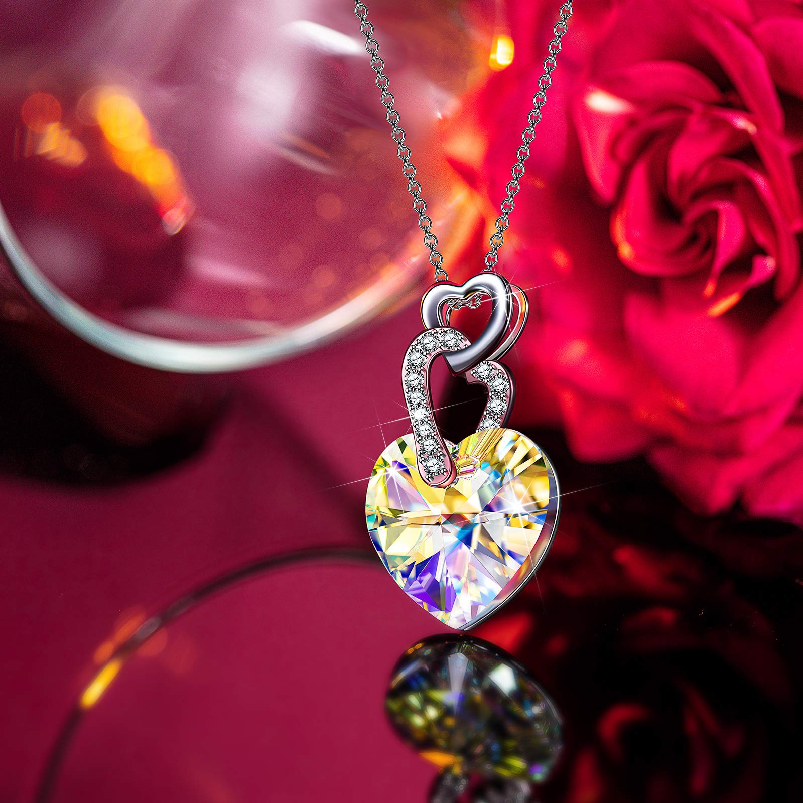 Kate Lynn Butterfly Crystal Pendant Necklace for Women - Austrian Crystals, Elegant Jewelry Gift for Wife, Girlfriend, Mum - Perfect for Valentine's Day, Mother's Day, Christmas, Anniversary & Birthday Celebrations, Office Wear & Evening Events