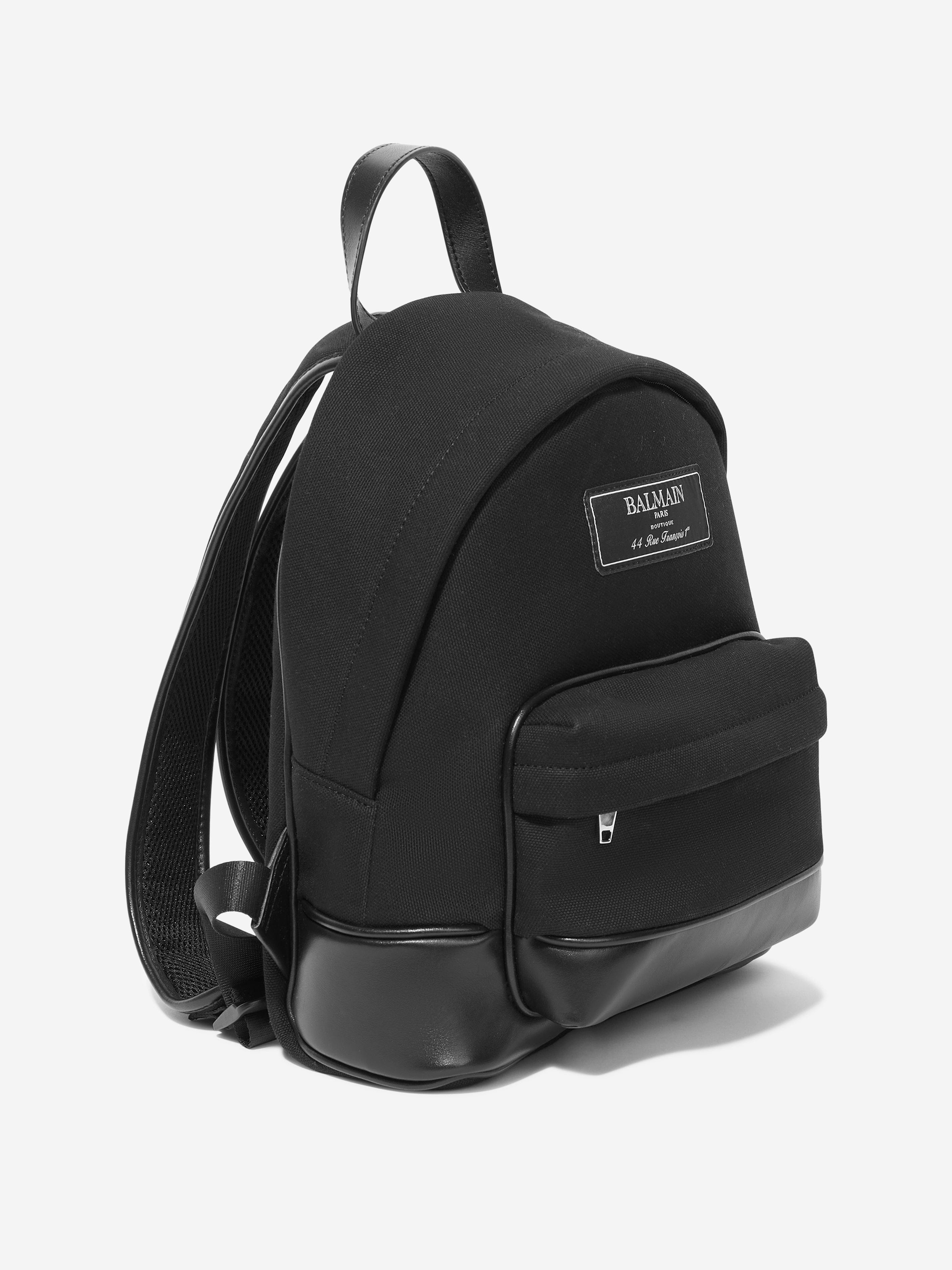 Balmain Kids Logo Backpack 30cm Black - Stylish Designer School Bag for Boys & Girls - Perfect for School, Travel & Daily Use