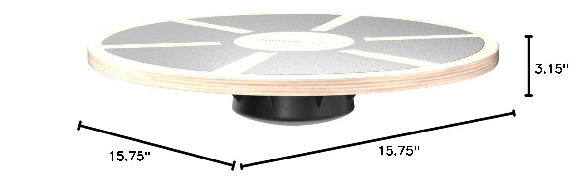 Amazon Basics Wood Wobble Balance Trainer Board - Core Strength & Stability Training for Kids & Adults - Perfect for Home Gym, Office, Yoga & Physical Therapy