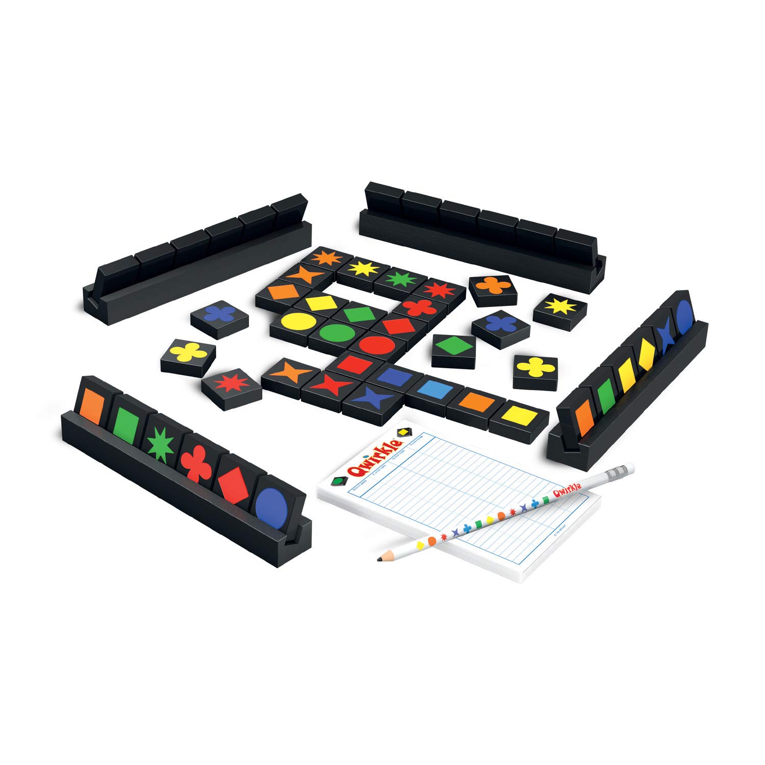 MindWare Qwirkle Strategy Games Set of 3 - Includes Qwirkle, Qwirkle Rummy & Qwirkle Bonus Pack - Fun Family Board Games for Game Nights, Parties & Adults - Ages 6+ - Perfect for Family Bonding, Birthday Parties & Educational Play