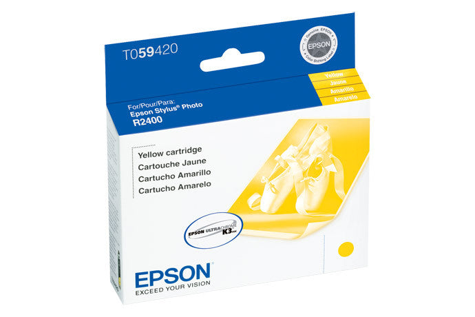 Epson T059420 R2400 Yellow Ink Cartridge - High-Quality Replacement for Epson Printers | Perfect for Home, Office & Photo Printing