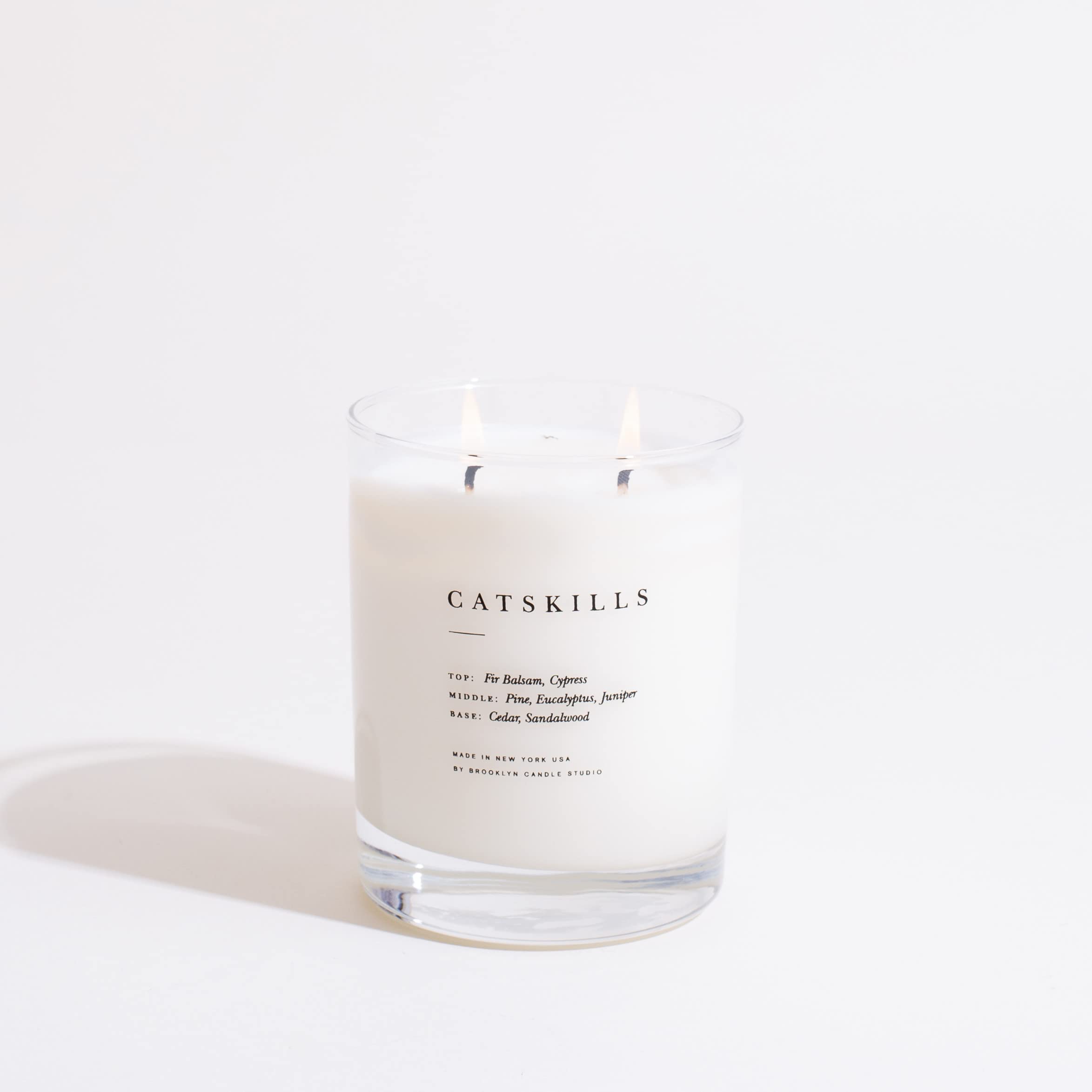 Brooklyn Candle Studio Catskills Classic 2-Wick Scented Candle - Vegan Soy Wax, Hand-Poured in USA, 70-Hour Burn Time (13oz) - Perfect for Home Decor, Relaxation & Aromatherapy