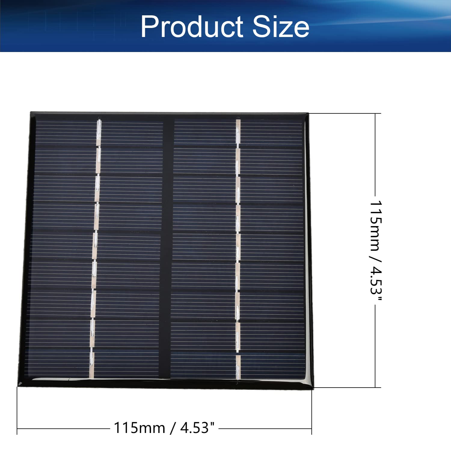 Bettomshin 9V 2W Mini Solar Panel - Polycrystalline Solar Cell Module for DIY Solar System, Light Electric Toys, Solar Battery Charger (4.53