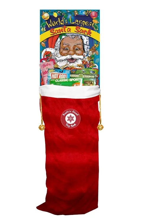 4 FT. Santa's Toy Bag - Large Christmas Gift Sack for Holiday Decorations & Toy Storage - Perfect for Santa's Gifts, Holiday Parties & Festive Home Decor