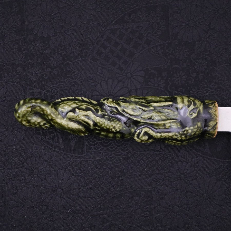 Premium Santoku Knife - VG-1 Stainless Steel Blade with Polished Ceramic Coating & Dragon Handle - 180mm - Ideal for Slicing, Dicing, and Chopping Vegetables, Meat, and Fish
