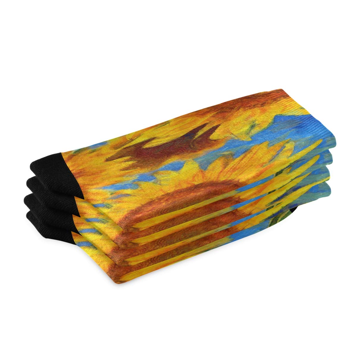 ALAZA Unisex Van Gogh Sunflower Art Crew Socks - Comfortable Casual Novelty Socks for Women & Men - Perfect for Daily Wear, Gifts & Art Lovers