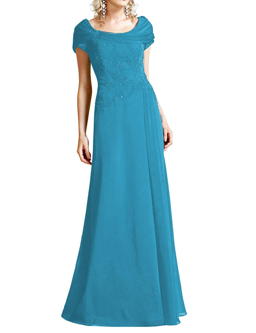 Elegant Lace Mother of The Bride Dresses with Beaded Applique - Formal Evening Gown for Wedding Guest - Perfect for Mother's Day, Anniversary & Special Occasions