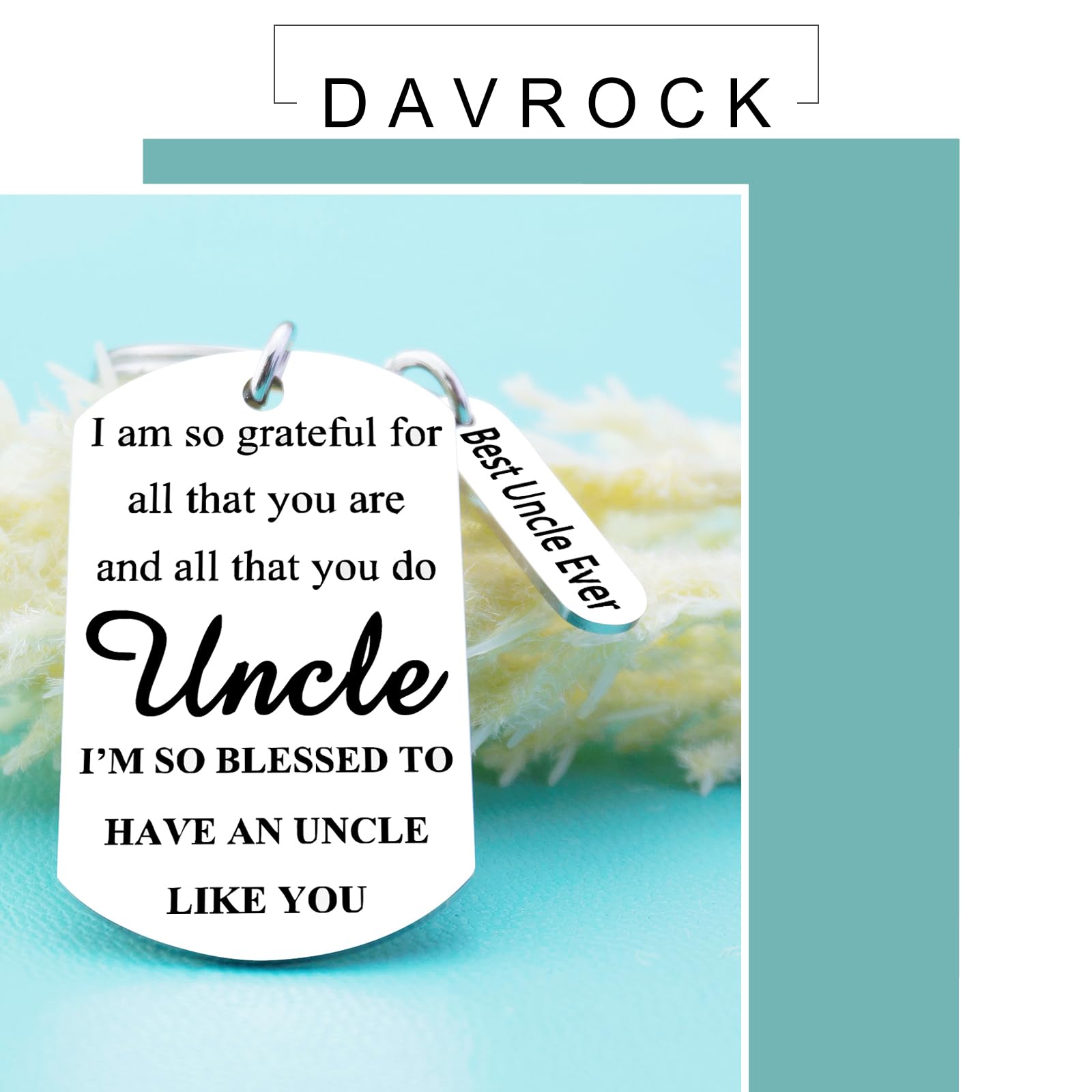 Uncle Gifts - Engraved Keychain for Uncle from Niece & Nephew | Christmas Gift for Uncle, Birthday Present | Perfect for Father's Day, Anniversary & Special Occasions