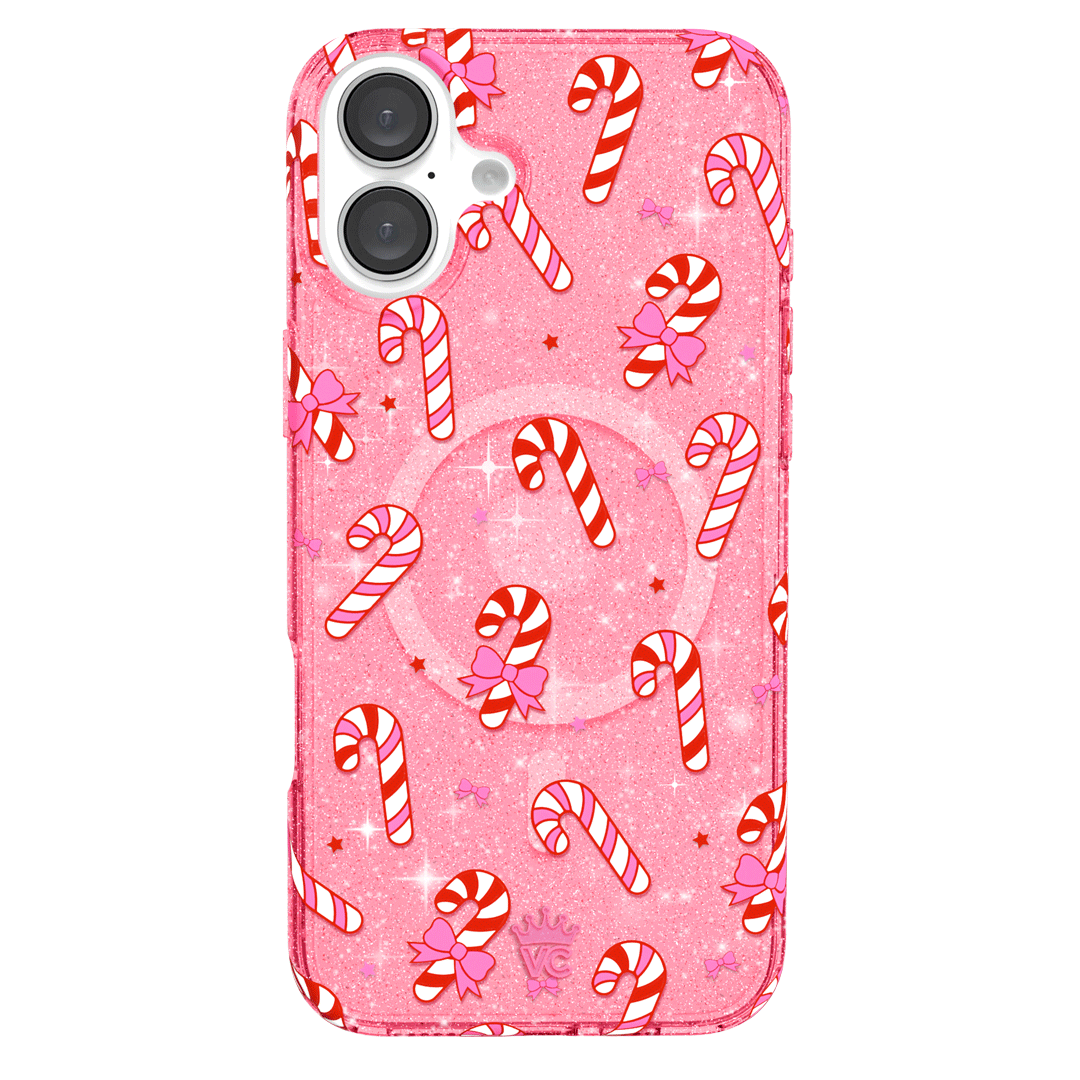 Pink Peppermint Princess iPhone Case - Cute Floral Design Protective Cover for iPhone 13/14/15 - Perfect for Girls, Teens & Women - Great Gift for Birthday, Christmas & Everyday Use