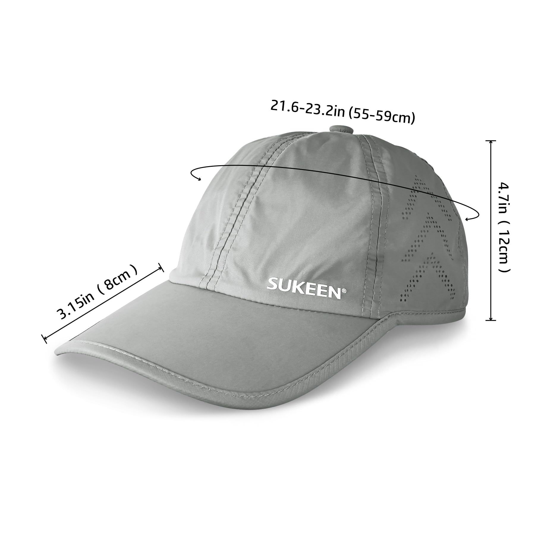 SUKEEN Lightweight Quick-Dry Baseball Cap for Men & Women - Adjustable Running Sun Hat with Long Bill for Outdoor Sports, Hiking & Daily Wear