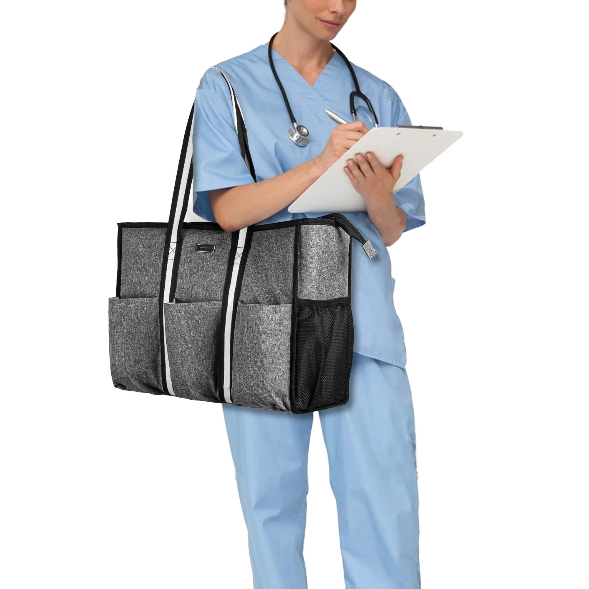 Trunab Durable Utility Tote Bag for Women - Professional Work Bag for Teachers & Nurses with 15.6