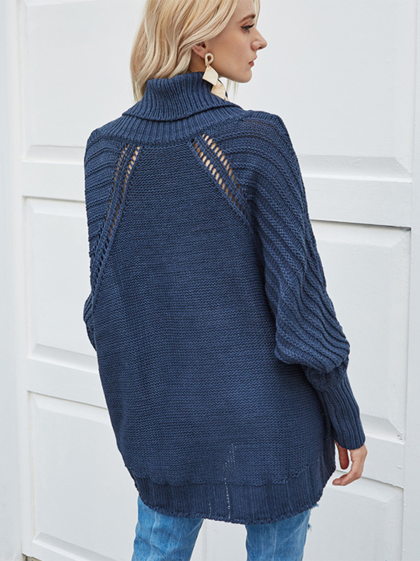 Stylish Batwing Sleeve Turtleneck Sweater for Women - Cozy Winter Fashion & Layering Essential for Office, Dates & Casual Outings