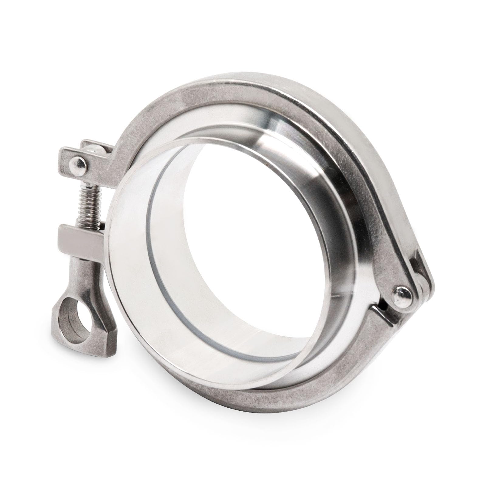 Stainless Steel 304 Tri Clamp Sanitary Pipe Fitting - 3 Inch Heavy Duty Weld Ferrule with Wing Nut & Gasket for Food, Beverage & Pharmaceutical Industry | Brewery, Dairy & Biotech Applications